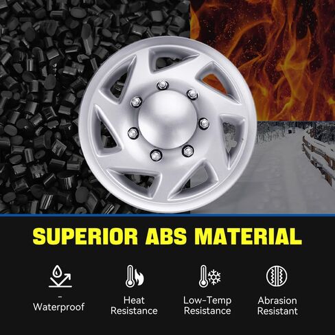 4 حزمة Hubcaps Wheel تغطي 16 "Hubcap لفورد E250 E350 E450 Econoline 1998-2023 ، Caps Caps Van Construction in Saudi Arabia