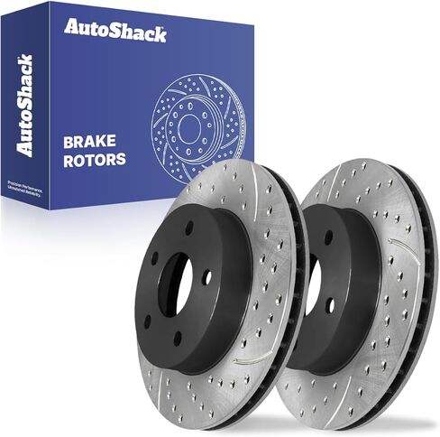 AutoShack Brake Rotors Front Brake Rotor Replacement Kit for 1999-2004 Jeep Grand Cherokee 4.0L 4.7L V8 4WD AWD RWD R6120PR in Kuwait