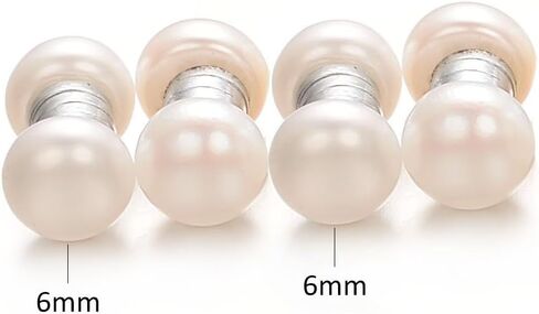 Pearl Earrings 8mm, Magnetic Pearl Stud Earrings for Women, Non-Piercing Magnetic Clip On Earrings, Wedding Bridal Jewellery Earrings in Saudi Arabia