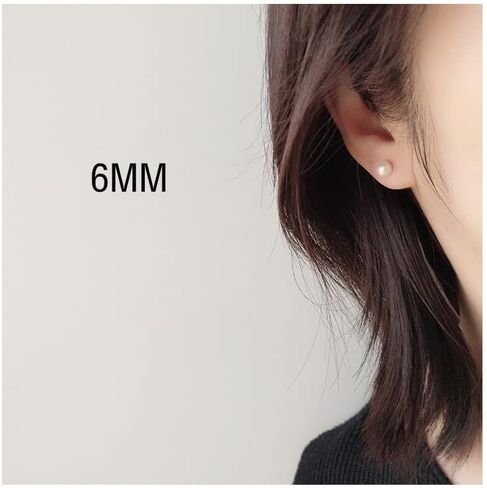 Pearl Earrings 8mm, Magnetic Pearl Stud Earrings for Women, Non-Piercing Magnetic Clip On Earrings, Wedding Bridal Jewellery Earrings in Saudi Arabia