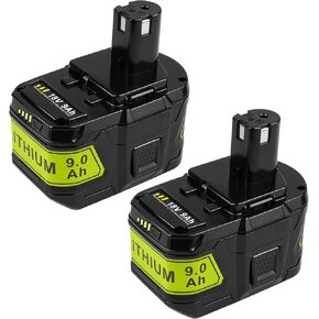 Futurebatt 2 حزمة بطارية بديلة عالية السعة 9.0Ah P109 لـ Ryobi ONE + P102 P103 P104 P105 P107 P108 P109 P122 بطارية أدوات 18 فولت in Kuwait