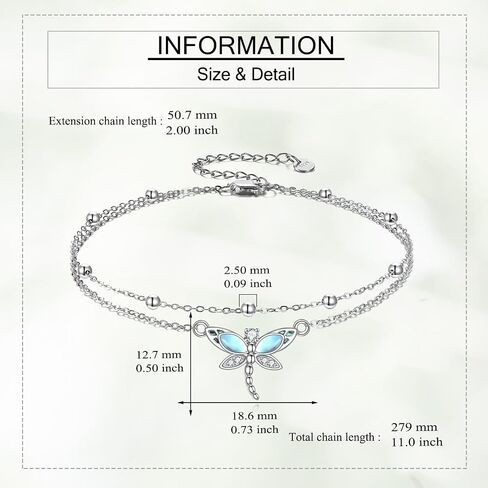 MONGAS Sterling Silver Women's Anklets Dolphin/Mermaid Tail/Butterfly/Sea Turtle/Golf Anklets Bracelet Jewelry Gifts for Women in Saudi Arabia