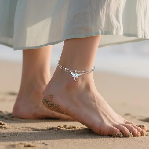 MONGAS Sterling Silver Women's Anklets Dolphin/Mermaid Tail/Butterfly/Sea Turtle/Golf Anklets Bracelet Jewelry Gifts for Women in Saudi Arabia