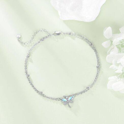 MONGAS Sterling Silver Women's Anklets Dolphin/Mermaid Tail/Butterfly/Sea Turtle/Golf Anklets Bracelet Jewelry Gifts for Women in Saudi Arabia