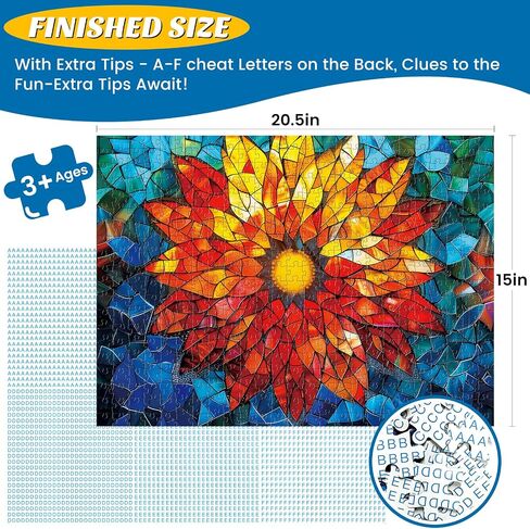 Puzzles for Adults 500 Pieces - Fun Picnic Pups Around The World Puzzle, Dog Gone Days Jigsaw Puzzle, Camping Animal Puzzles for Teens 12-16, Impossible Puzzle Perfect for Game Nights 20.5X 15 in in Saudi Arabia