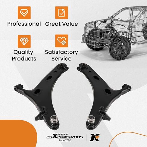 MaxPeedingrods 4pc طقم ذراع التحكم السفلى في سوبارو فورستر 2014-2018 ، مجموعة التعليق مع رابط بار مفصل الكرة in Kuwait
