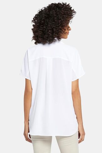 NYDJ Women's Short Sleeve Becky Blouse in Kuwait