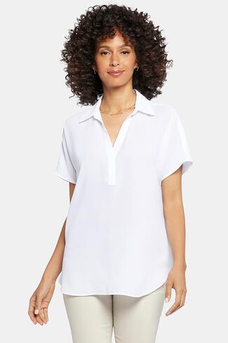 NYDJ Women's Short Sleeve Becky Blouse in Kuwait