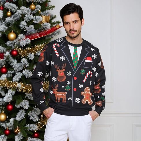 TOONRAIN عيد الميلاد البلوز 3D الرسم السترة مضحك للرجال والنساء للجنسين سترة in Kuwait