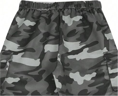 WDIRARA Men's Camo Print Cargo Shorts Elastic Waist Flap Pocket Bermuda Shorts Streetwear in Saudi Arabia