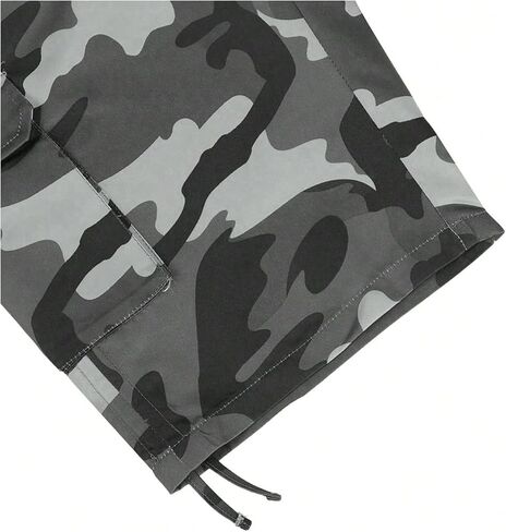 WDIRARA Men's Camo Print Cargo Shorts Elastic Waist Flap Pocket Bermuda Shorts Streetwear in Saudi Arabia