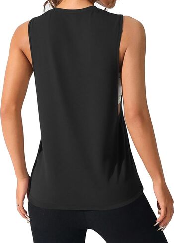 Remidoo Women's Open Side Workout Tank Top Sleeveless Shirt Muscle Tanks Crewneck Activewear in Saudi Arabia
