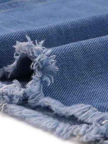 Agnes Orinda Plus Size Seale Denim for Women Somproedessed Pearl Frayed Jean Steps Stack in Saudi Arabia