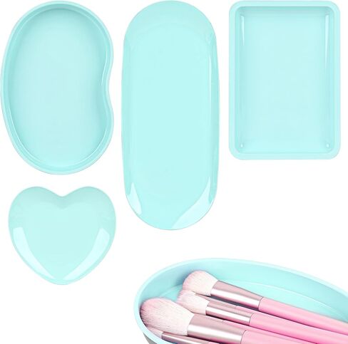 Stainless Steel Tray, Lrregular Tray, Nail Tool Dish, Trays for Jewelry, Makeup Cosmetic, Gadgets Set (Pink) in Saudi Arabia