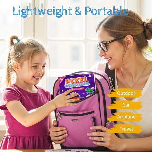 HAPRAY BOOK LARGE COSTORING BOOK for Kids Party Favors ، 20 صفحة ترسم بأرقام للمبتدئين مع 5 مواقف عرض ، وضعين للطلاء الحرف الفنية للأطفال الذين تتراوح أعمارهم بين 4-8 8-12 in Kuwait