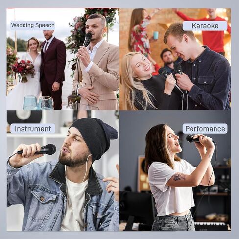 Wired Karaoke MicrophoneWith 2.5m Cable, Handheld for Singing, Vocal Dynamic Mic for Speaker, AMP, Mixer, DVD in Saudi Arabia