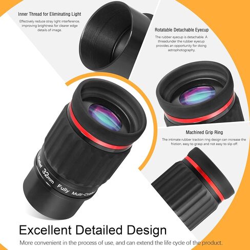 Astromania Metal T-Ring Adapter for Nikon DSLR/SLR - Bundle with - 2" 32mm 70° SWA Eyepiece&M43-M42 Adapter in Saudi Arabia