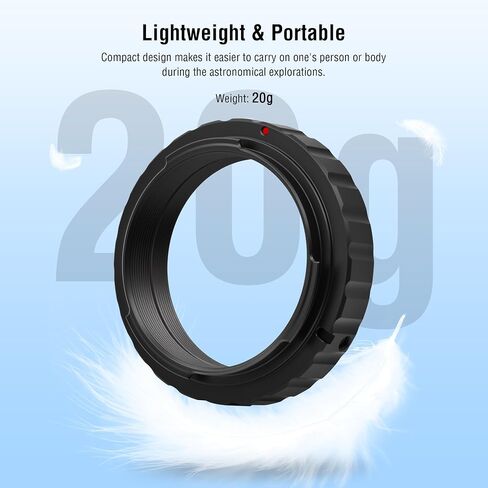 Astromania Metal T-Ring Adapter for Nikon DSLR/SLR - Bundle with - 2" 32mm 70° SWA Eyepiece&M43-M42 Adapter in Saudi Arabia