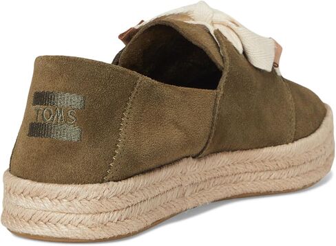 TOMS Womens Carolina Lace Up Espadrille Flats Casual - Beige in Saudi Arabia