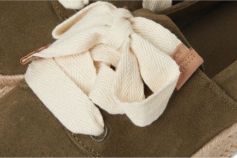 TOMS Womens Carolina Lace Up Espadrille Flats Casual - Beige in Saudi Arabia