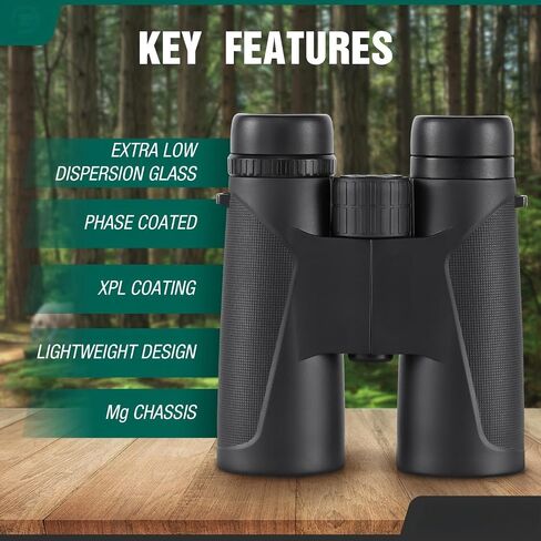 Binoculars for Adults, 12x42 Waterproof and Durable Binoculars with Multi-Coated Optics and Protective Rubber Armor, Lightweight Binocular for Bird Watching, Outdoor Sports, Travel in Saudi Arabia
