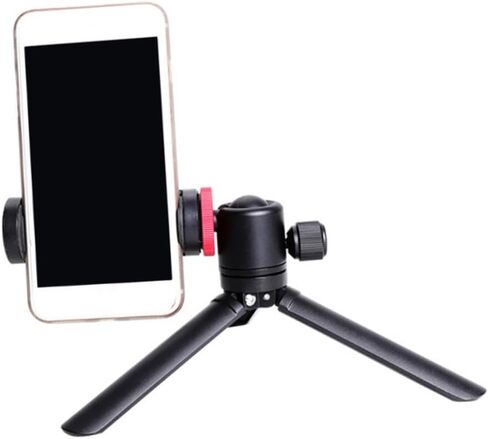 حامل ثلاثي للكاميرا TEHAUX DSLR برأس معدني دوار 360 درجة للتصوير الفوتوغرافي والبث المباشر باللون الأسود in Kuwait