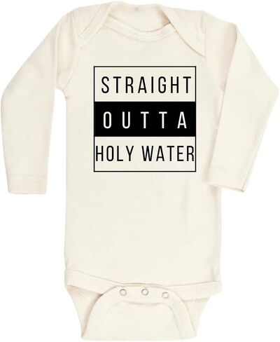 سالوبيت لطيف للأطفال من Straight Outta Holy Water، تي شيرت للأطفال والأطفال الصغار - ملابس مضحكة للفتيات والأولاد لحفلات استقبال المولود الجديد in Kuwait