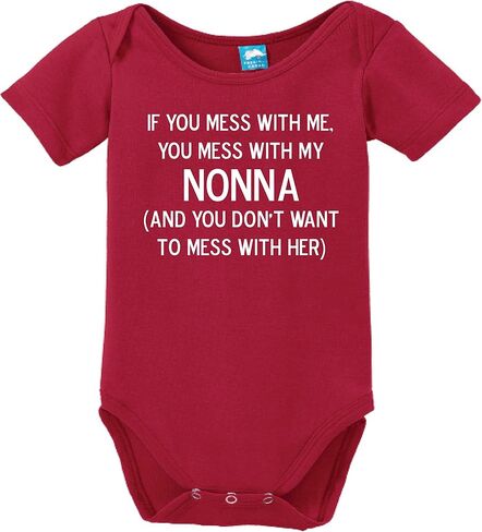 Sod الزي الرسمي فوضى معي فوضى مع My Nonna مطبوعة الرضع ارتداءها رومبير الطفل in Kuwait