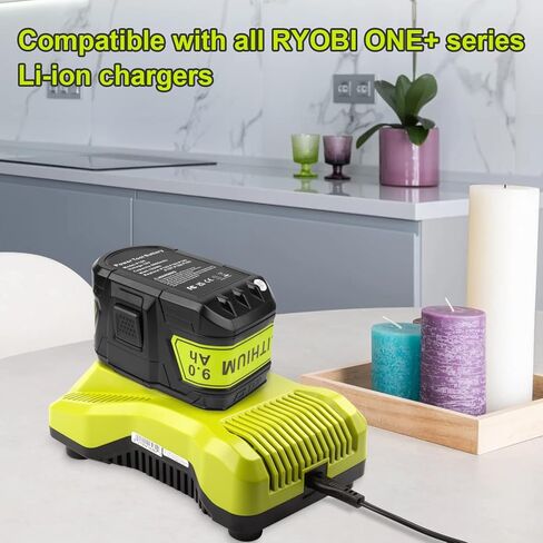 Futurebatt 2 حزمة بطارية بديلة عالية السعة 9.0Ah P109 لـ Ryobi ONE + P102 P103 P104 P105 P107 P108 P109 P122 بطارية أدوات 18 فولت in Kuwait