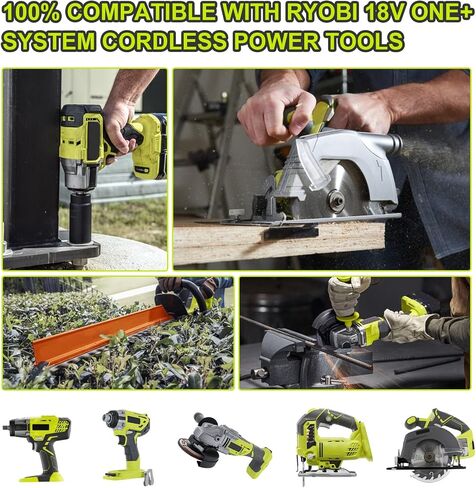 Futurebatt 2 حزمة بطارية بديلة عالية السعة 9.0Ah P109 لـ Ryobi ONE + P102 P103 P104 P105 P107 P108 P109 P122 بطارية أدوات 18 فولت in Kuwait