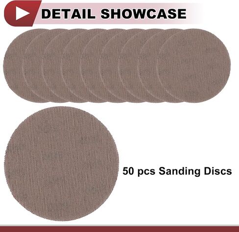 50 Pcs 6 Inch Abranet Sanding Mesh Anti-Clog Hook Loop Dust Free Net Sandpaper 100 Grit Brown Aluminum Oxide in Saudi Arabia