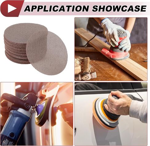 50 Pcs 6 Inch Abranet Sanding Mesh Anti-Clog Hook Loop Dust Free Net Sandpaper 100 Grit Brown Aluminum Oxide in Saudi Arabia