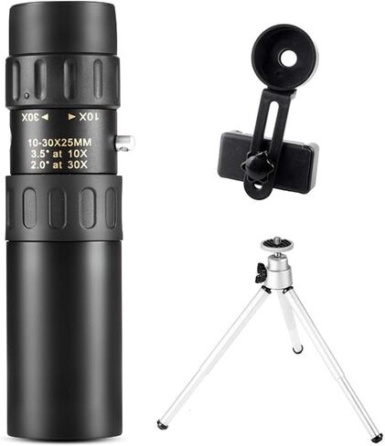 Monoculars Telescope High Power Metal 10-30x25 Monocular Binoculars Telescope Supports Smartphone with Light for Adult Bird Watching Outdoor Travel Binoculars in Saudi Arabia