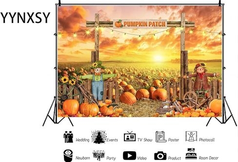 YYNXSY 7X5FT سقوط خلفية التصوير الفوتوغرافي اليقطين التصحيح الخلفيات الخريف الحصاد Backgroud مشهد ريفي العودة قطرة عيد الشكر زينة الحفلات راية YY-2533 in Kuwait