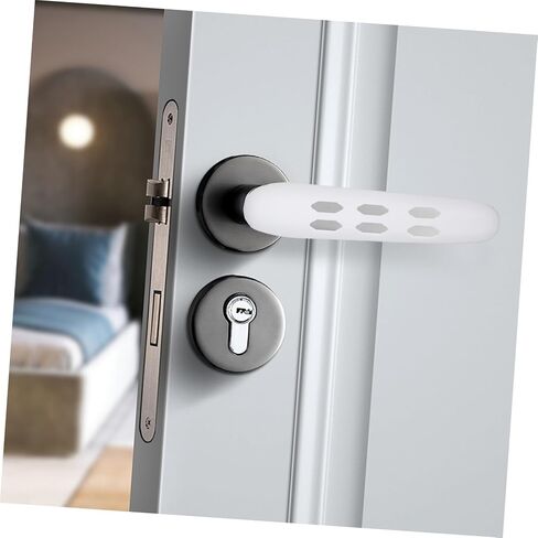 Homoyoyo Door Handle Lock Child Door Knob Safety Cover Silicone l Shape Cover Non-Slip Quick Dry Wall Protection in Saudi Arabia