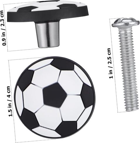 Homoyoyo 6pcs Soccer-Themed Door Knobs Eco-Friendly Pull Handles for Boy Girl Rooms Durable and Safe Decorative Drawer Knobs for Wardrobes and Cabinets in Saudi Arabia