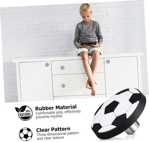 Homoyoyo 6pcs Soccer-Themed Door Knobs Eco-Friendly Pull Handles for Boy Girl Rooms Durable and Safe Decorative Drawer Knobs for Wardrobes and Cabinets in Saudi Arabia