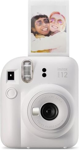 كاميرا Fujifilm Instax Mini 12 (أبيض صلصال) مع حزمة فيلم Fujifilm Instant Mini (40 ورقة) مع + قطعة قماش للتنظيف من الألياف الدقيقة لصور Sunshine in Saudi Arabia