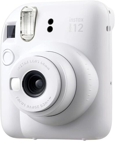 كاميرا Fujifilm Instax Mini 12 (أبيض صلصال) مع حزمة فيلم Fujifilm Instant Mini (40 ورقة) مع + قطعة قماش للتنظيف من الألياف الدقيقة لصور Sunshine in Saudi Arabia