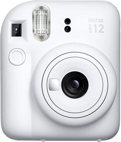 كاميرا Fujifilm Instax Mini 12 (أبيض صلصال) مع حزمة فيلم Fujifilm Instant Mini (40 ورقة) مع + قطعة قماش للتنظيف من الألياف الدقيقة لصور Sunshine in Saudi Arabia