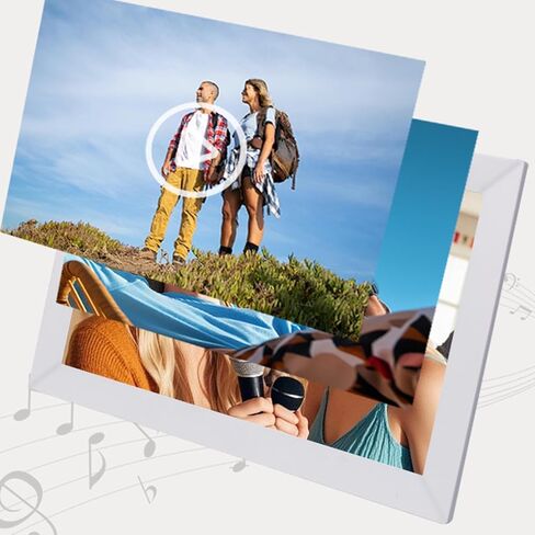 إطار صور رقمي، إطار صور رقمي ذكي مقاس 13.3 بوصة 1280x800 LCD WiFi مع مساحة تخزين 32 جيجابايت، تدوير تلقائي، سهولة مشاركة الصور والفيديو عبر تطبيق Uhale من (الولايات المتحدة) in Kuwait
