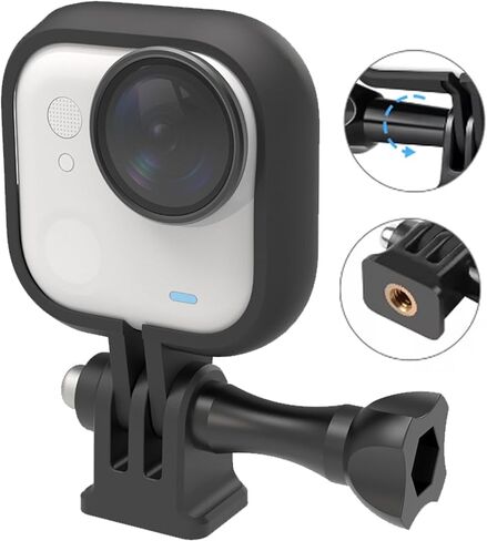 Mount Adapter for Insta360 Go Ultra Bundle Protective Frame Cage Kit with 1/4" Thread Adapter Action Camera for Tripod Selfie in Saudi Arabia