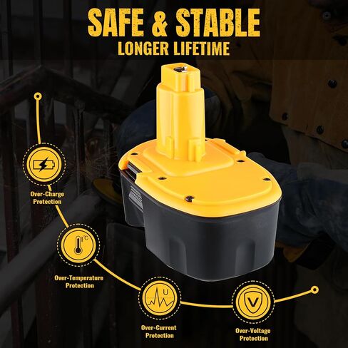 2 حزمة 4.8Ah 18V DC9096 بطارية بديلة لبطاريات Dewalt 18 فولت ومتوافقة مع DC9099 DW9095 DW9096 DW9098 DE9038 شواحن أدوات الطاقة اللاسلكية in Kuwait