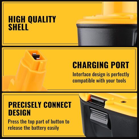 2 حزمة 4.8Ah 18V DC9096 بطارية بديلة لبطاريات Dewalt 18 فولت ومتوافقة مع DC9099 DW9095 DW9096 DW9098 DE9038 شواحن أدوات الطاقة اللاسلكية in Kuwait