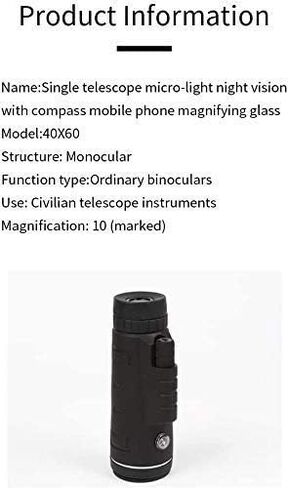 Monoculars Telescope, Mobile Phones Monocular Telescope with Compass and Tripod，Astronomical Refractor Telescope，Mini Telescope，Long-Lasting Outdoor Application in Saudi Arabia