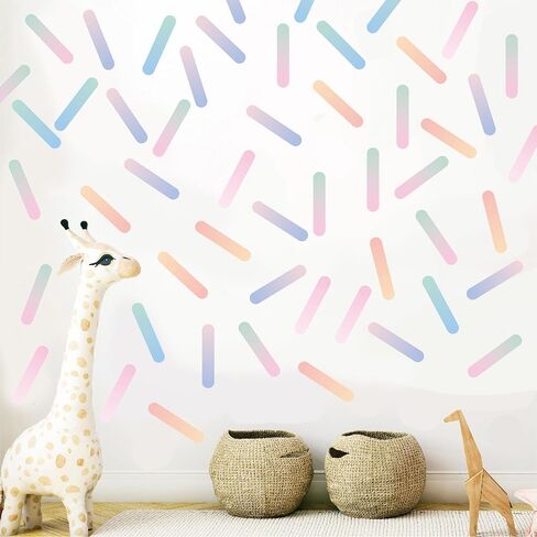 300 PCS Bright Peel & Stick Candy Rainbow Vinyl Wall Decals Set | 10 Sheets Waterproof Confetti Wall Stickers for Bedroom, Classroom, Playroom, Party Backdrops, Creative Spaces & DIY Decor in Saudi Arabia