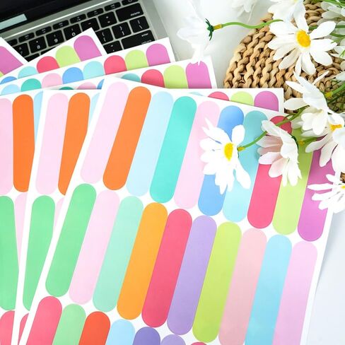 300 PCS Bright Peel & Stick Candy Rainbow Vinyl Wall Decals Set | 10 Sheets Waterproof Confetti Wall Stickers for Bedroom, Classroom, Playroom, Party Backdrops, Creative Spaces & DIY Decor in Saudi Arabia