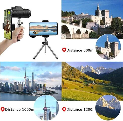 Telescopes for Adults Astronomy, High Power Monocular Telescope 40X60 High Powered Monocular Scope with Tripod Waterproof BAK4 Prism Lens for Outdoor Bird Watching Camping Travel in Saudi Arabia