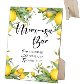 Blush Pink Momosa Bar Sign,Blush Pink Baby Shower Sign,for Baby Shower,Gender Reveal Party,Baby Shower Momosa Sign,Baby Shower Floral Decorations,Gender Reveal Tabletop Sign,Wood Signage With Stand,25