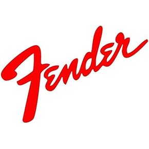 Decal Flags USA Fender Guitars - Red - Peel and Stick Sticker - Auto, Wall, Laptop, Cell, Truck Sticker for Windows, Cars, Trucks